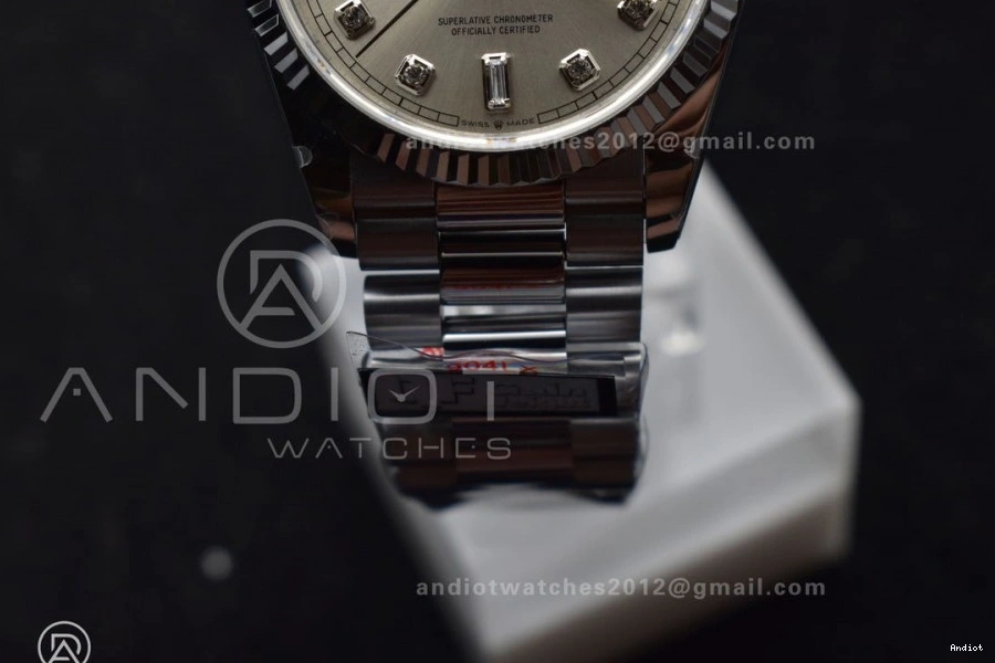 Dial SS Bracelet Silver V5 36 Diamond Steel vr3255 Edition 904L (Gain QF on Weight) Best President DayDate 0401